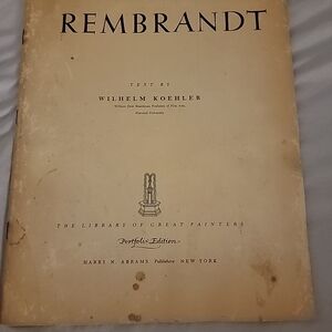 Rembrandt Library Of Great Painters Portfolio Edition Booklet‎ 1952 Harry Abrams